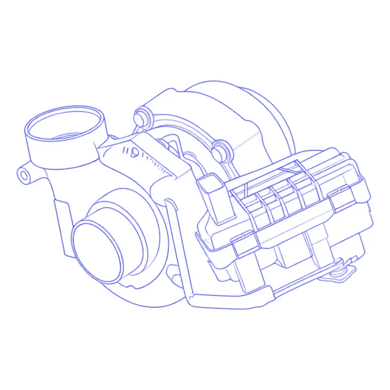 Turbocompressore revisionato Garrett 724496-3